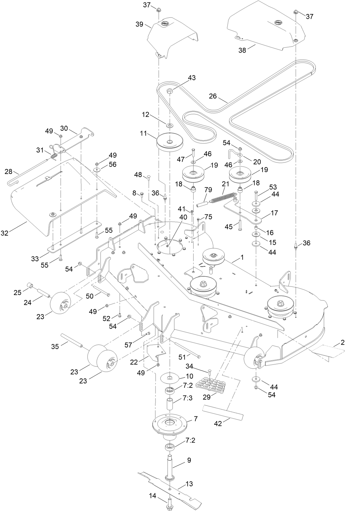 54 Inch Deck Assembly