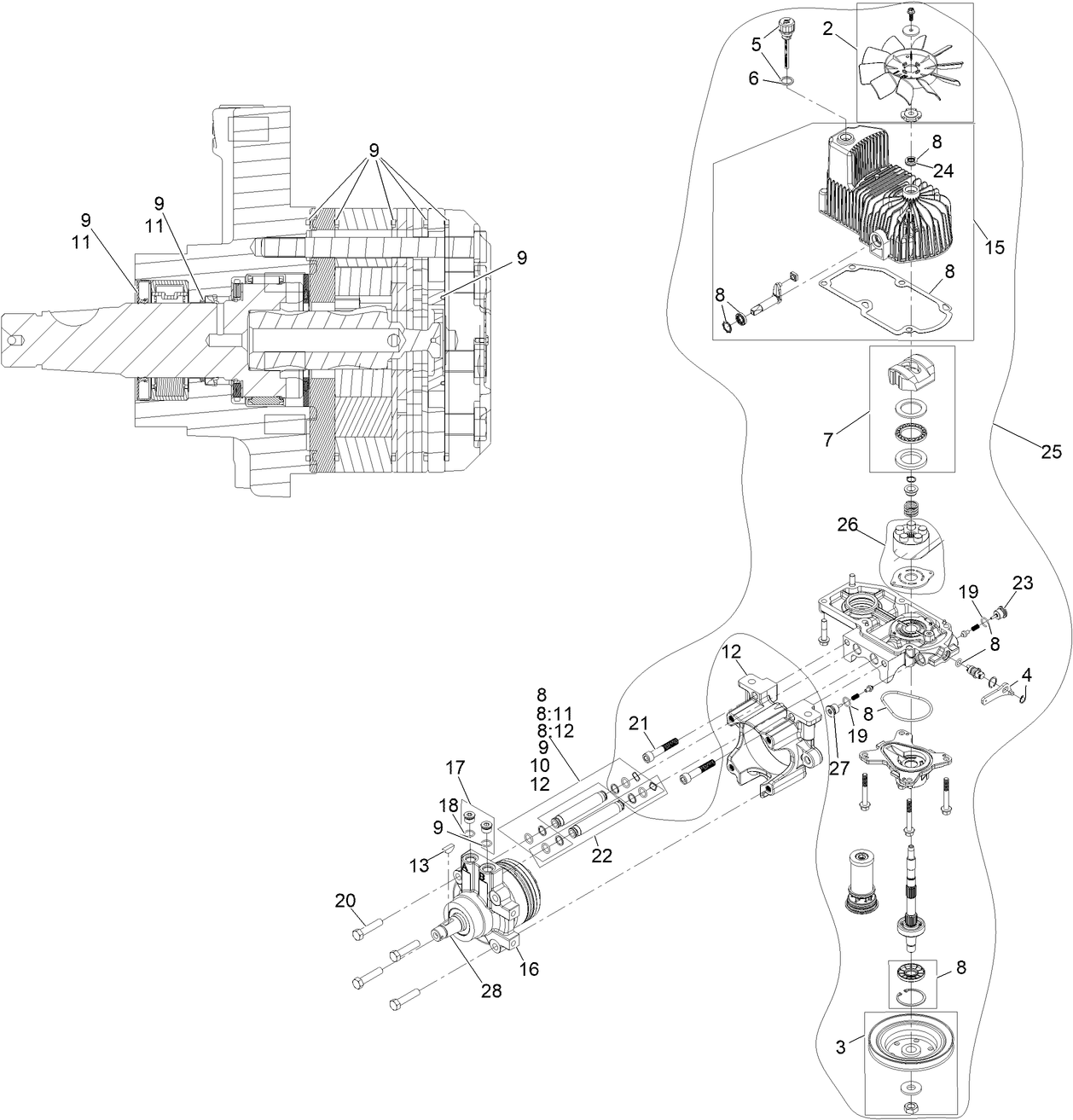 LH Hydro Assembly No. 135-7903