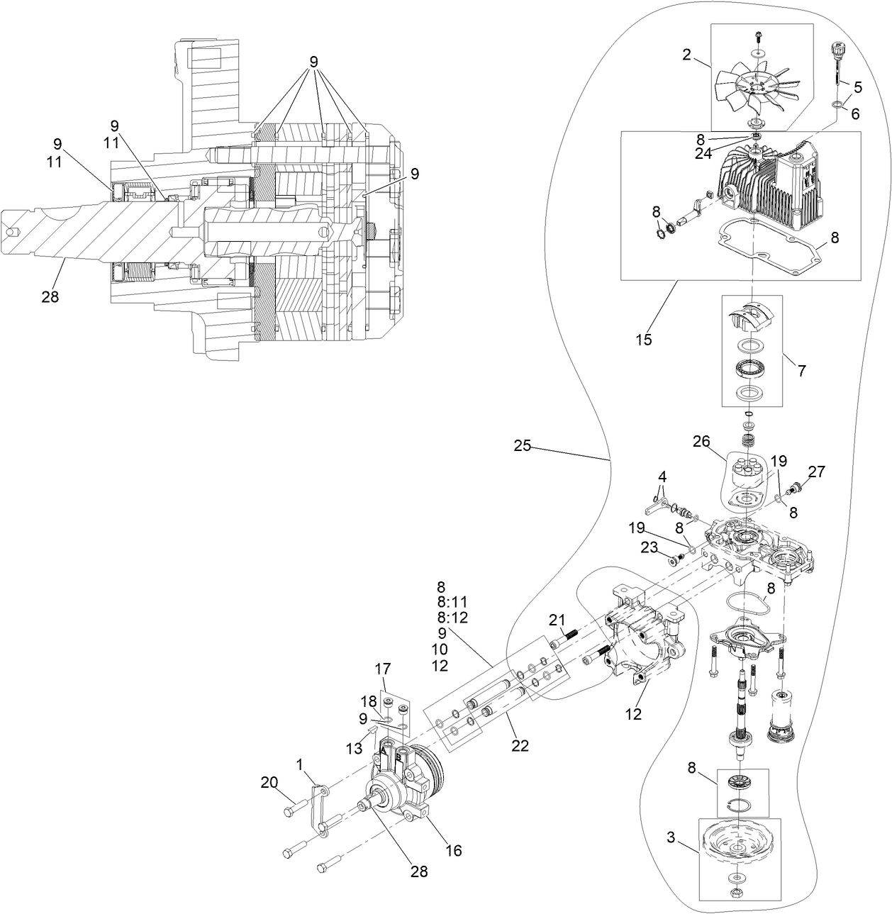 RH Hydro Assembly No. 135-7904