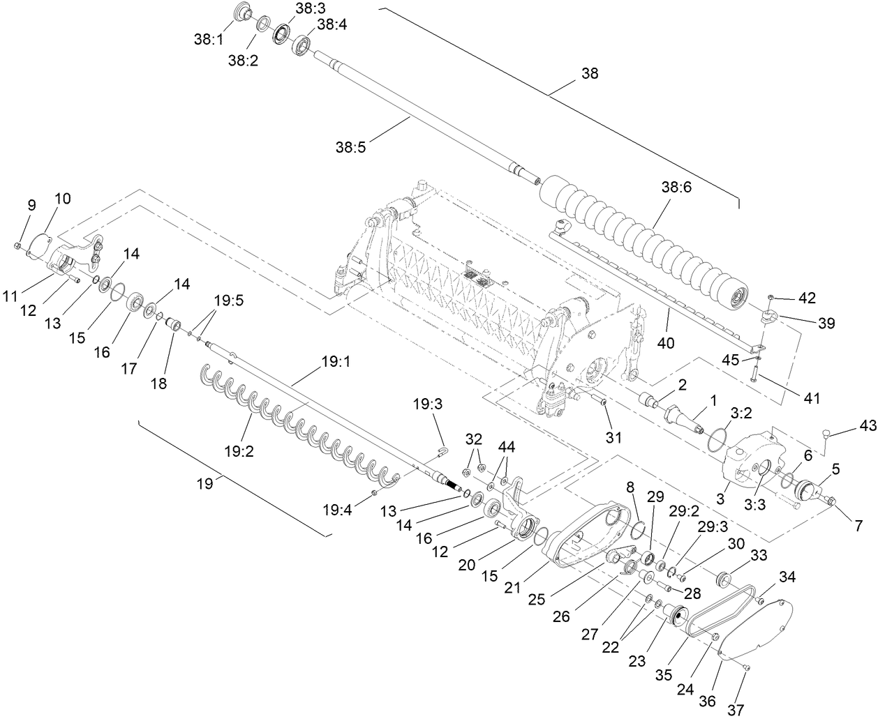 Rear Roller Brush and Front Roller Assembly