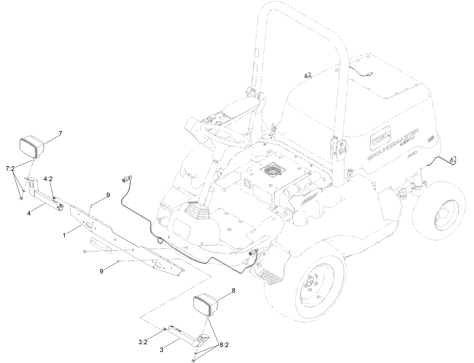 Front Light Mount Assembly