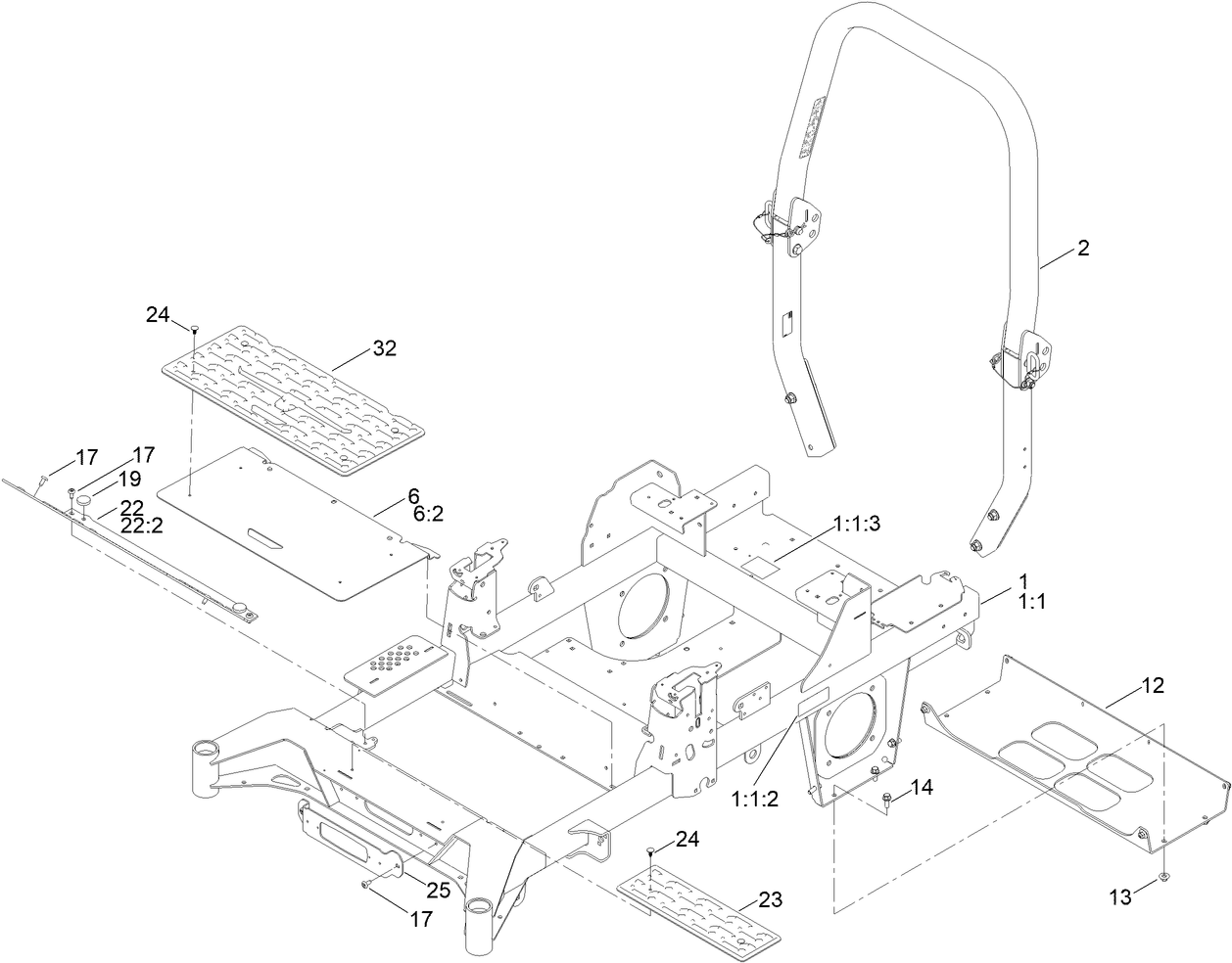 Frame and Roll-Over Protection System Assembly