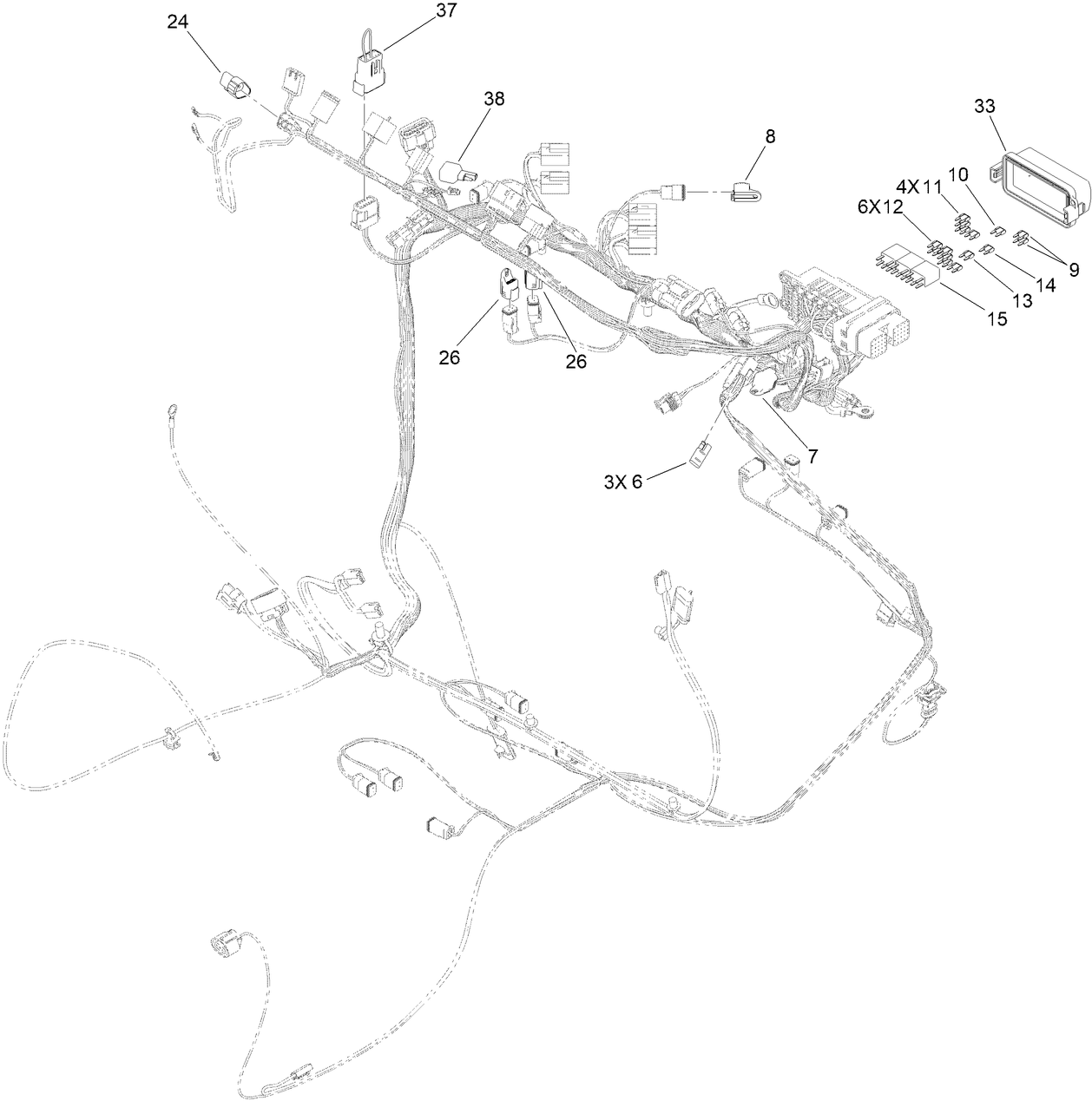 Main Wire Harness Assembly No. 122-3967