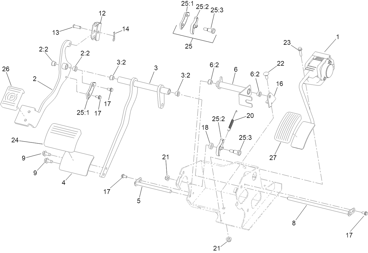 Brake and Throttle Pedal Assembly