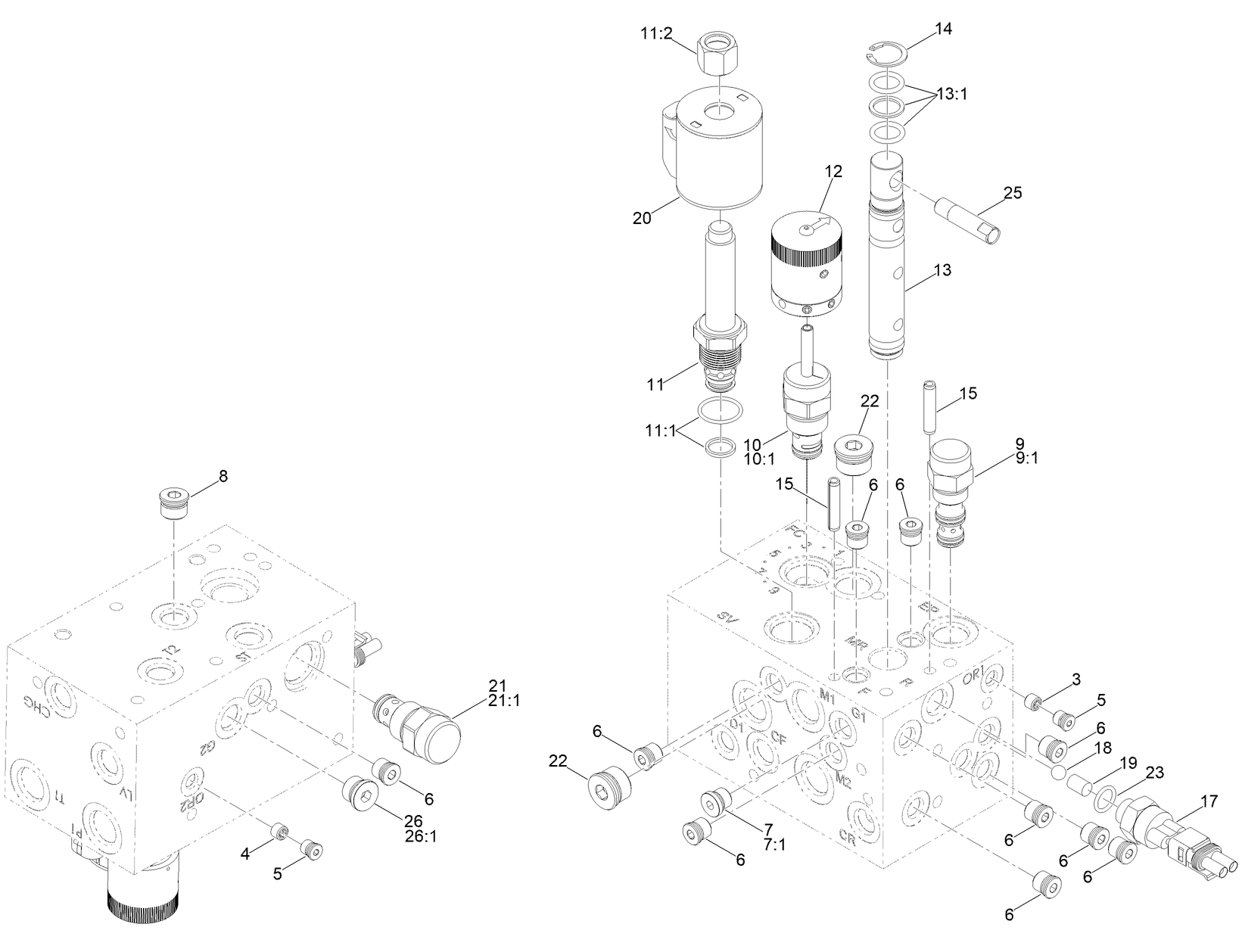Hydraulic Manifold Assembly No. 108-9037
