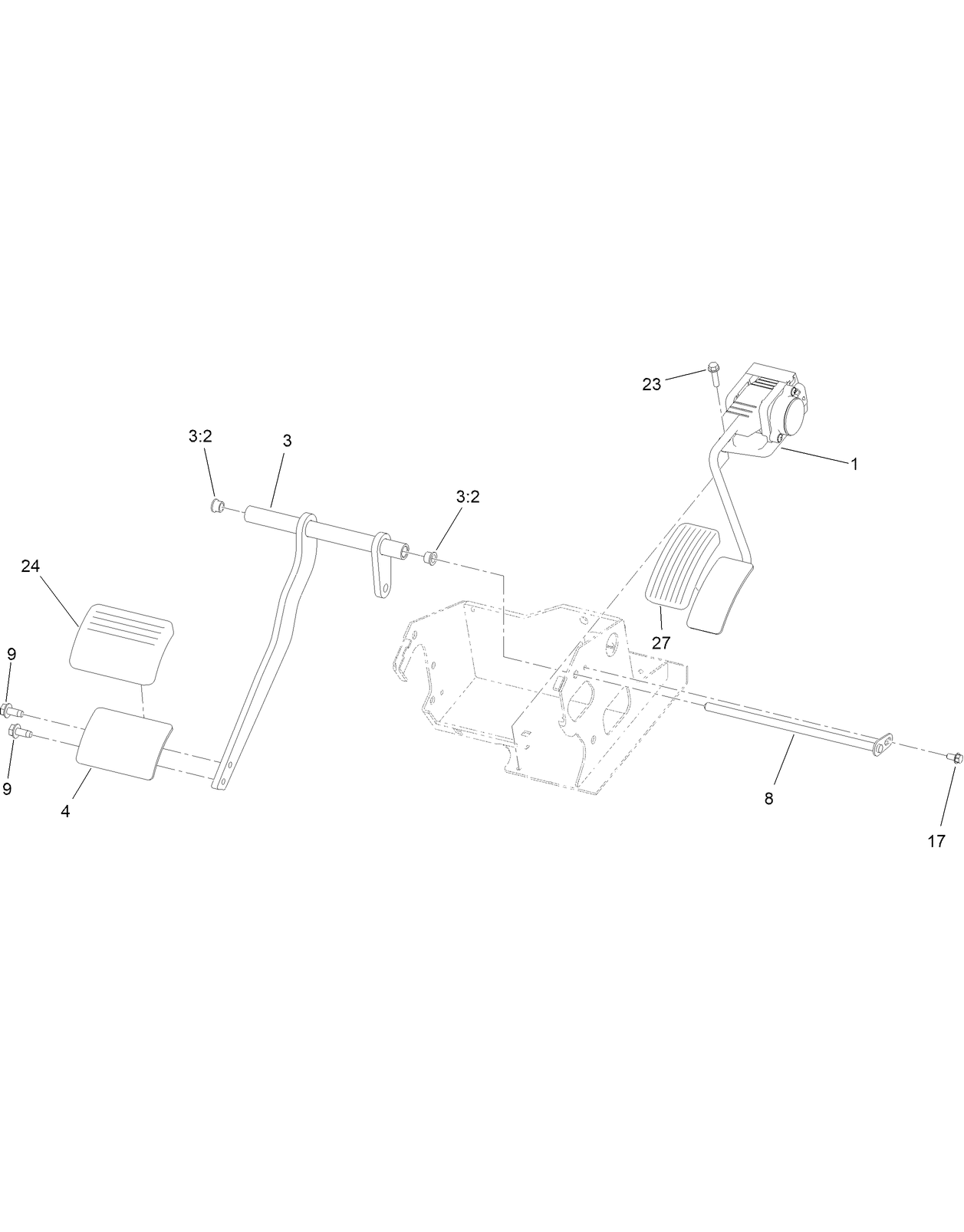 Brake and Throttle Pedal Assembly