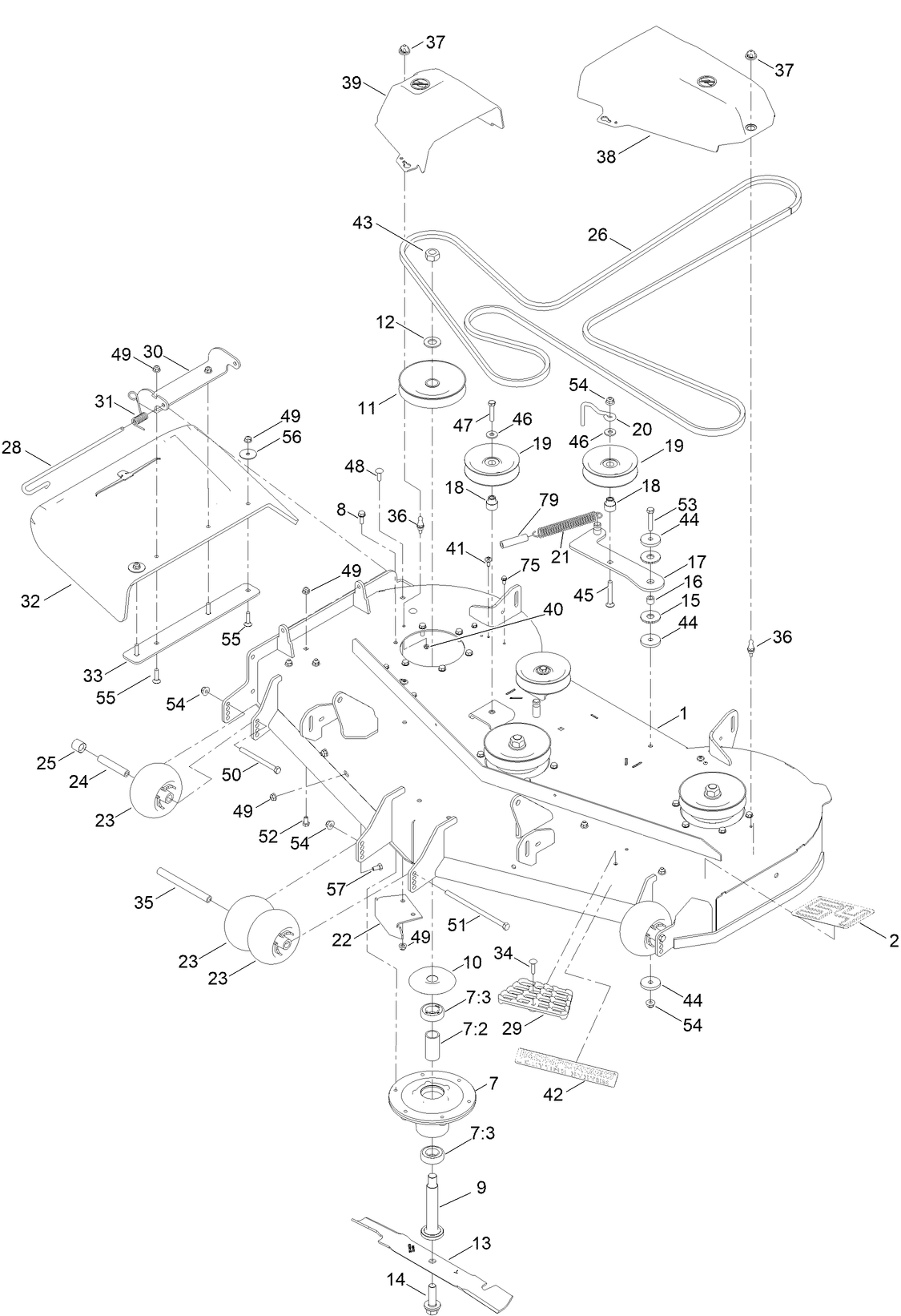 54 Inch Deck Assembly