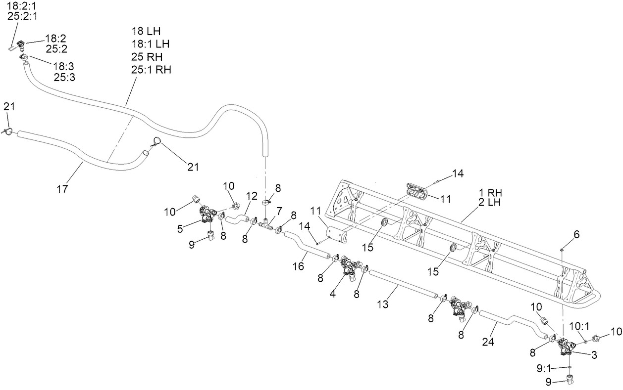 Left and Right Hand Boom Assembly