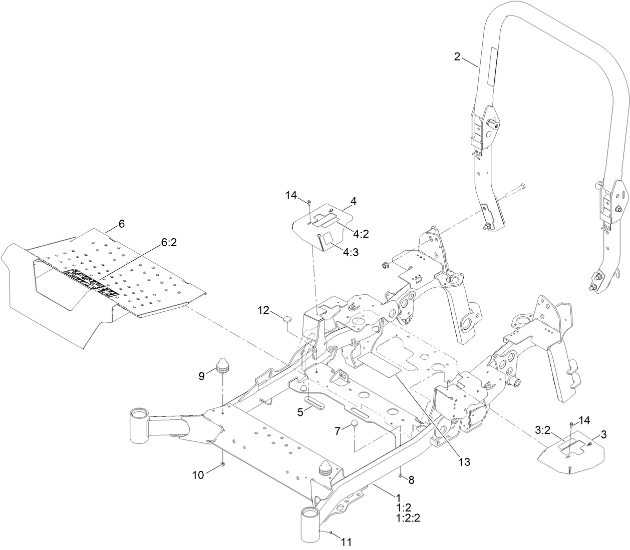 Frame and Roll-Over Protection System Assembly