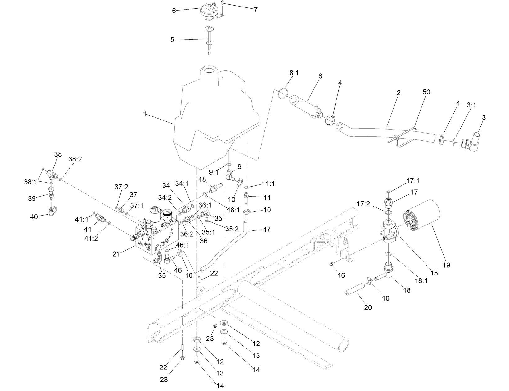 Hydraulic Tank and Valve Assembly