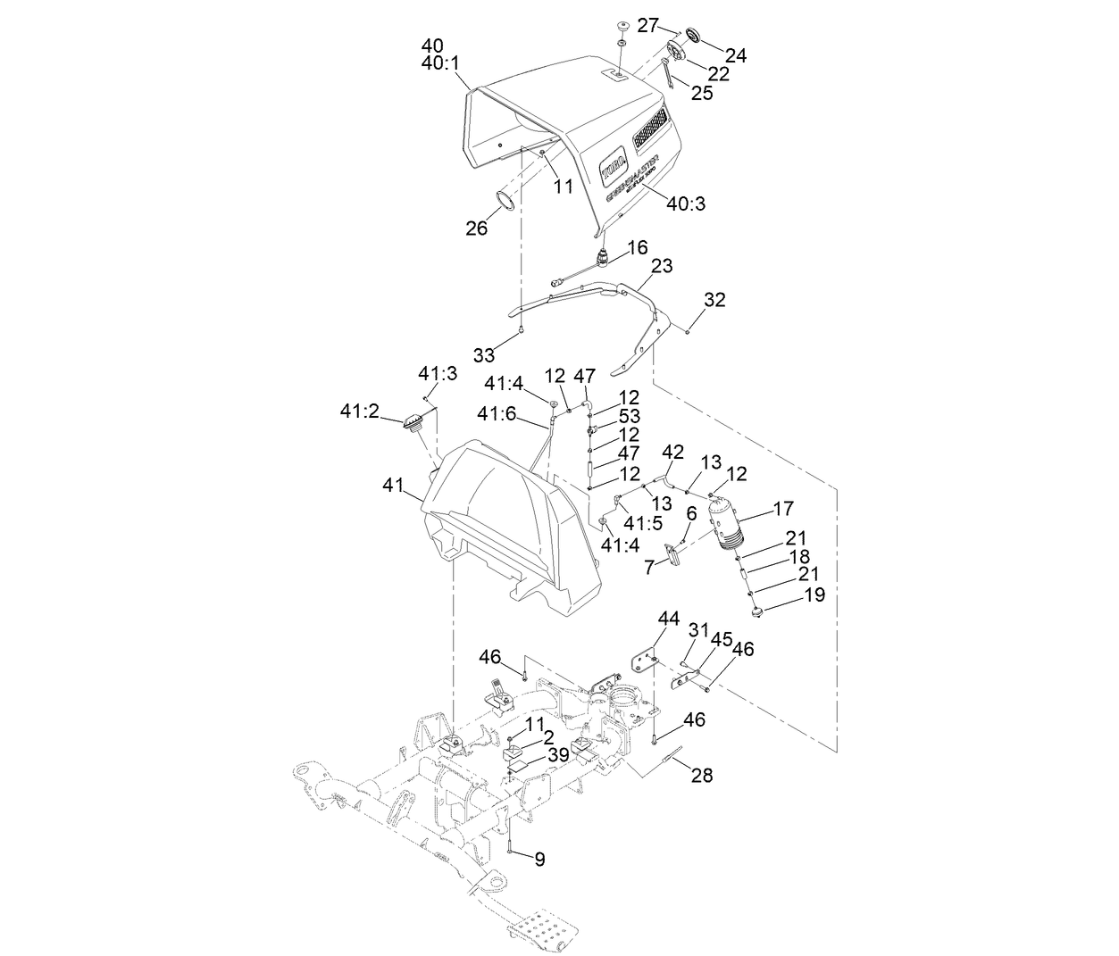Fuel Tank and Hood Assembly