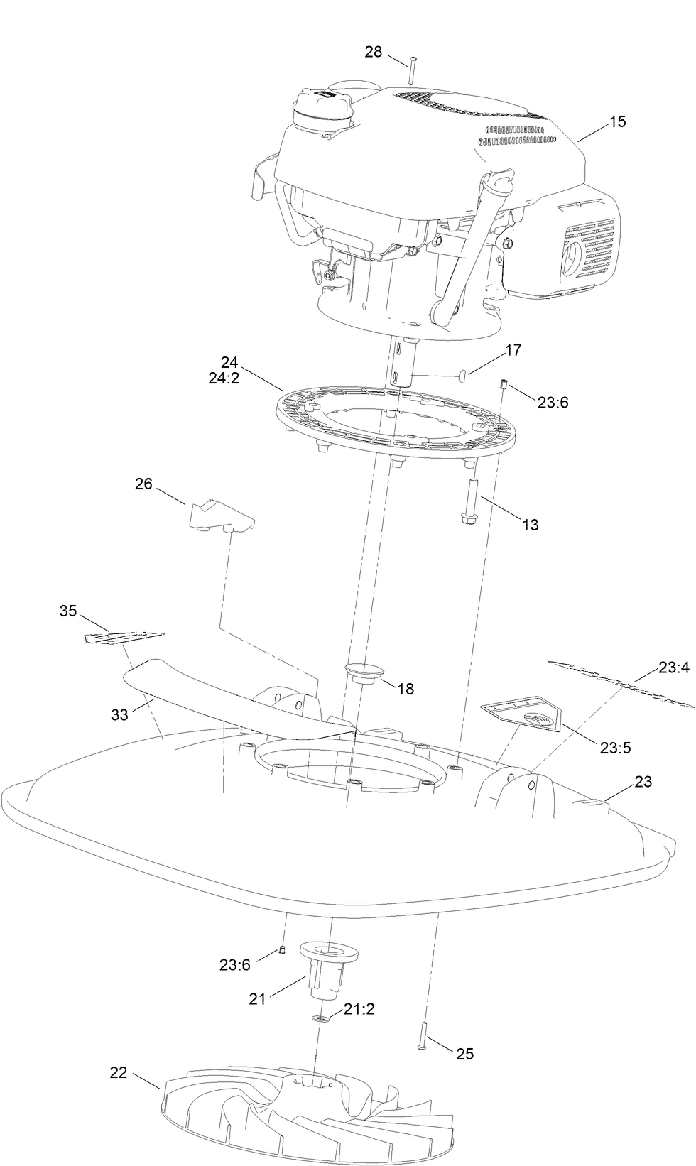 Engine and Deck Assembly
