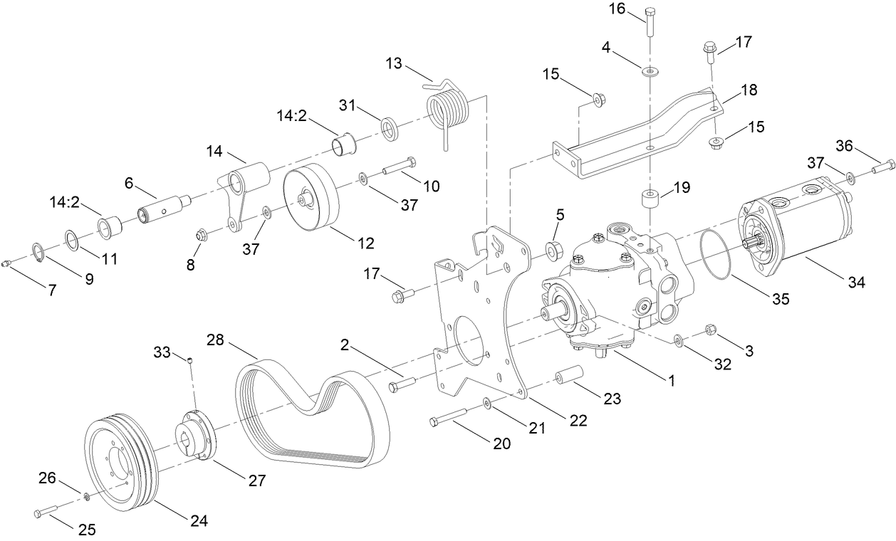 Piston Pump and Gear Pump Assembly