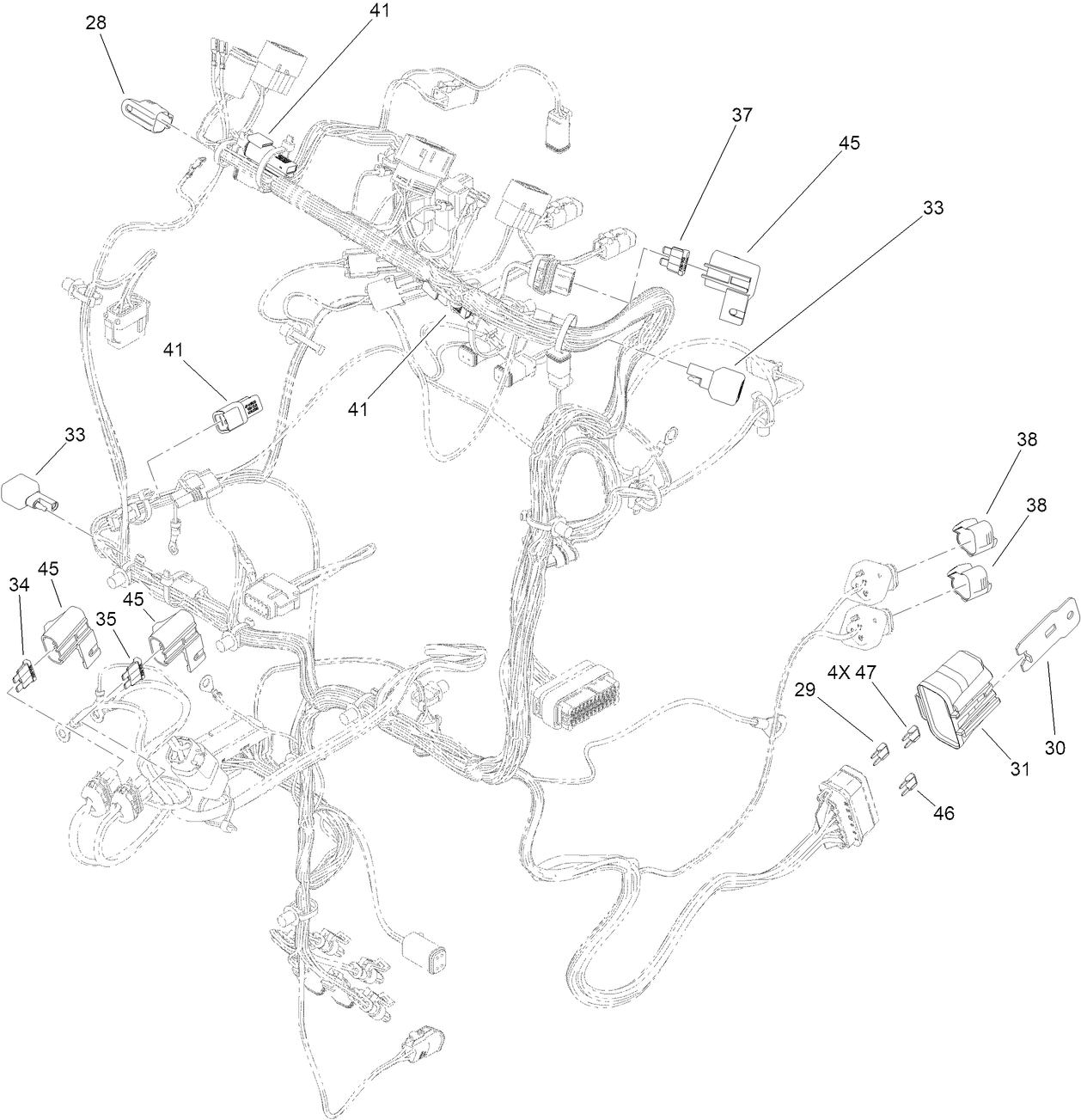 Main Wire Harness Assembly No. 122-3702