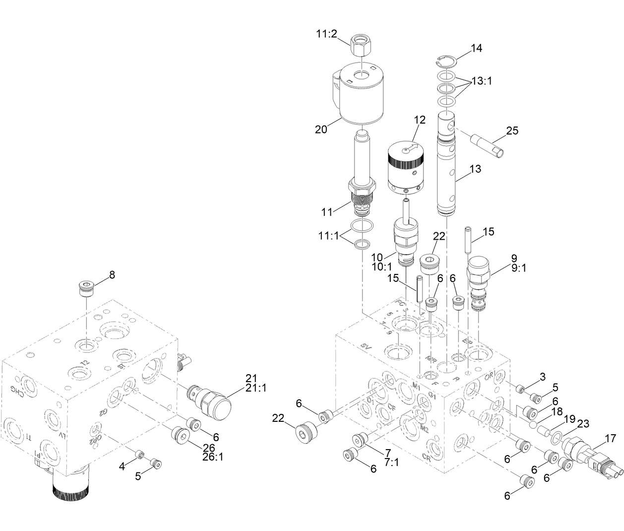 Hydraulic Manifold Assembly No. 108-9037