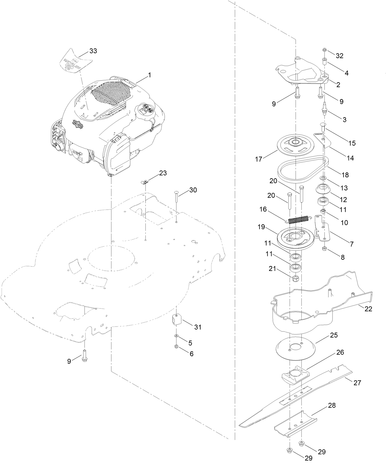 Engine and Blade Assembly