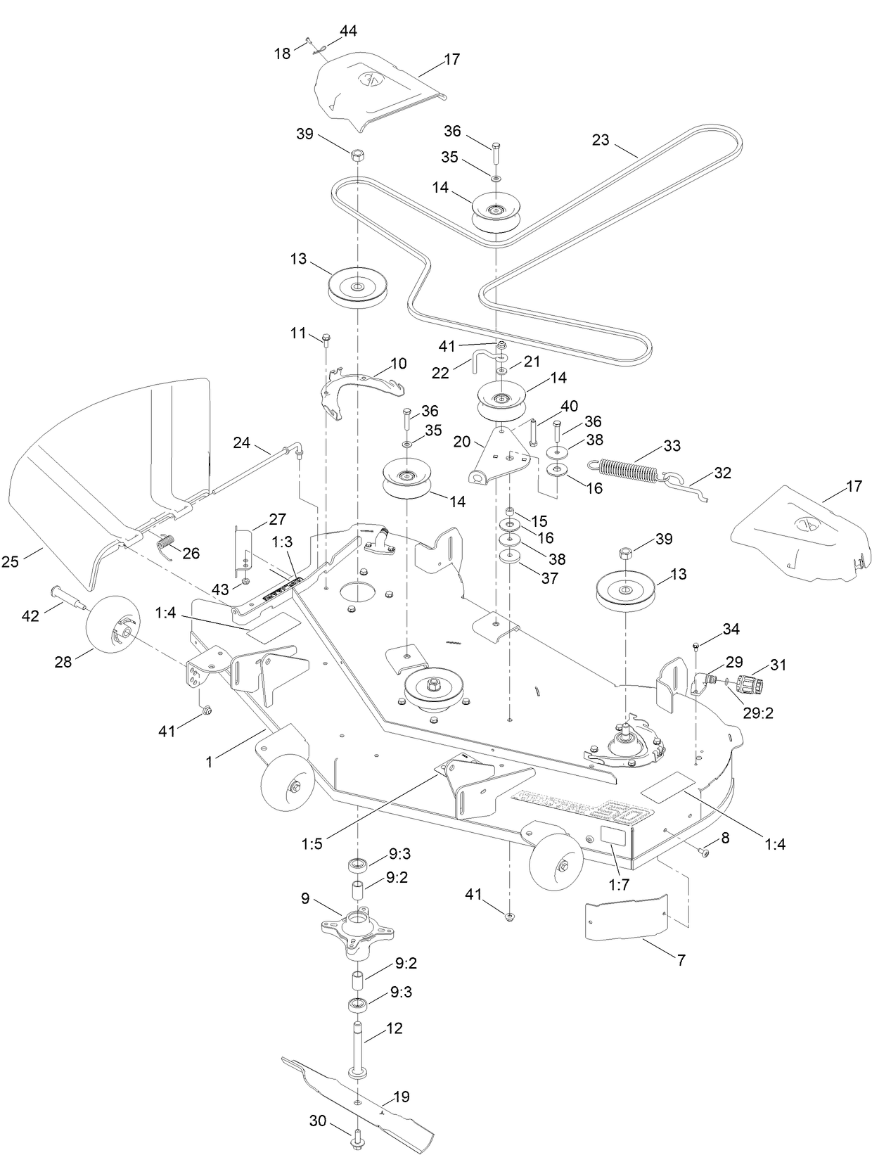50 Inch Deck and Decal Assembly