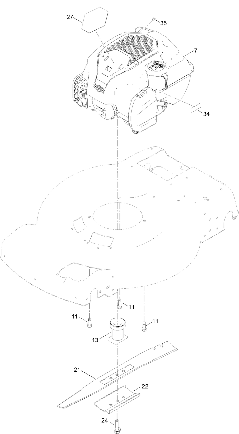 Engine and Blade Assembly