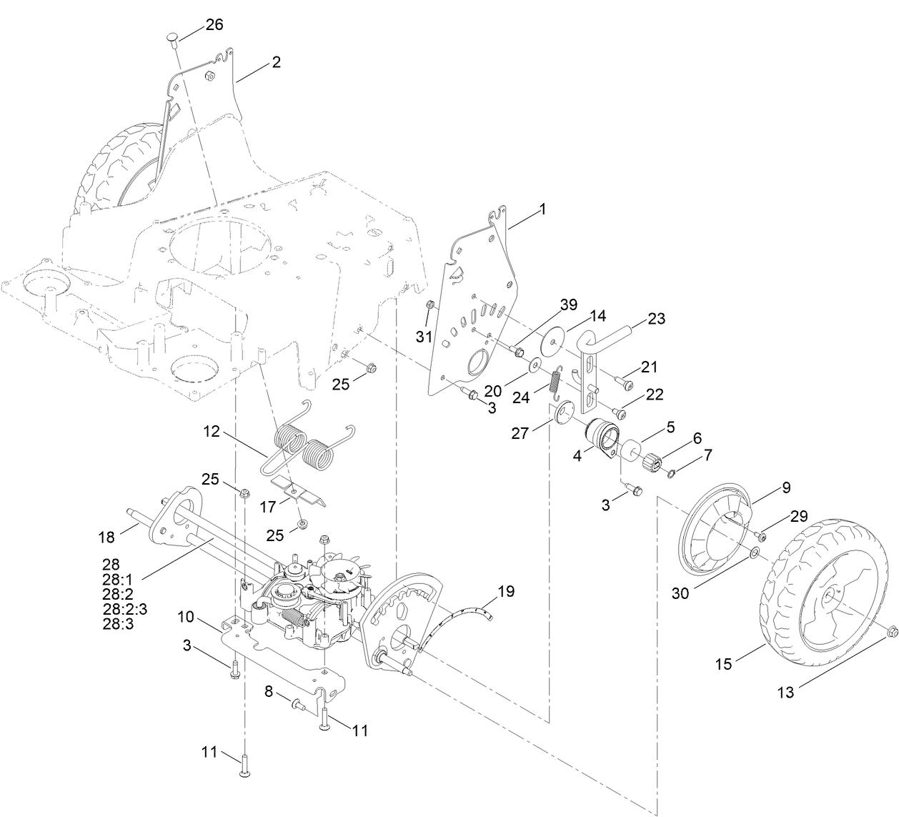 Transmission and HOC Assembly