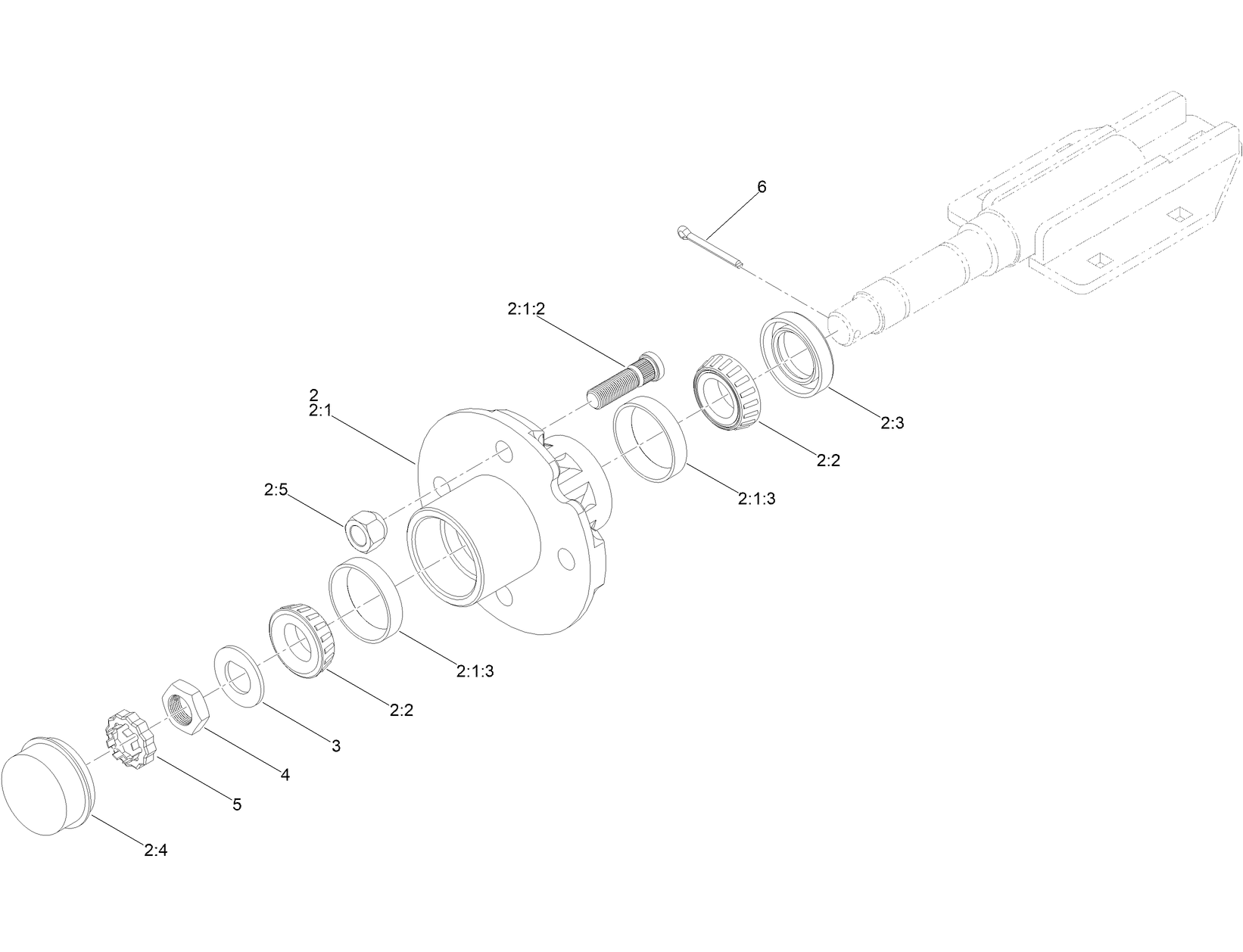 Hub and Axle Assembly No. 144-3630