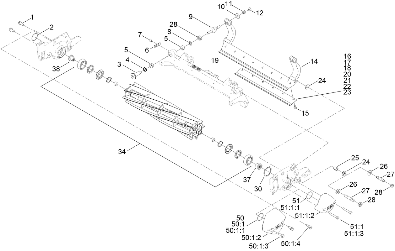 Reel and Bedbar Assembly