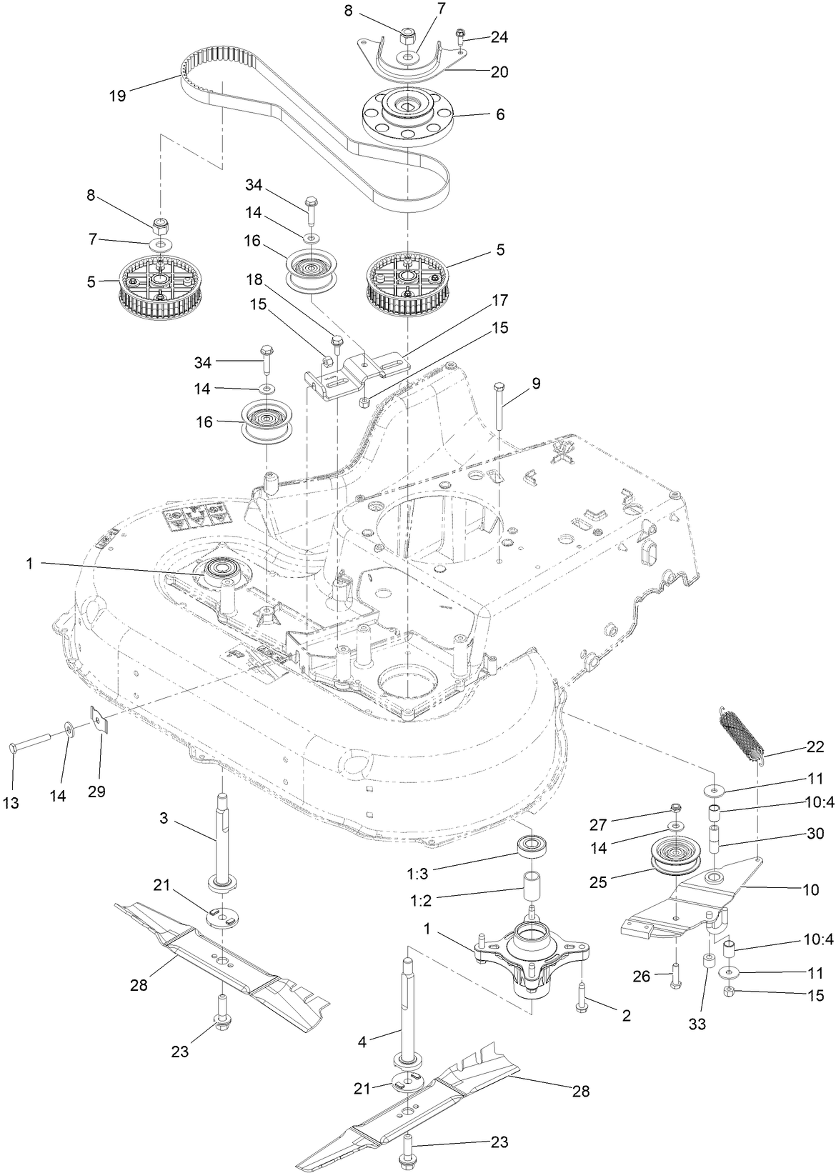 Spindle and Blade Assembly