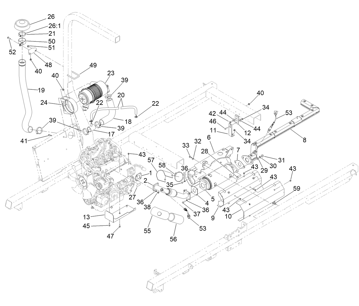 Muffler and Air Cleaner Assembly
