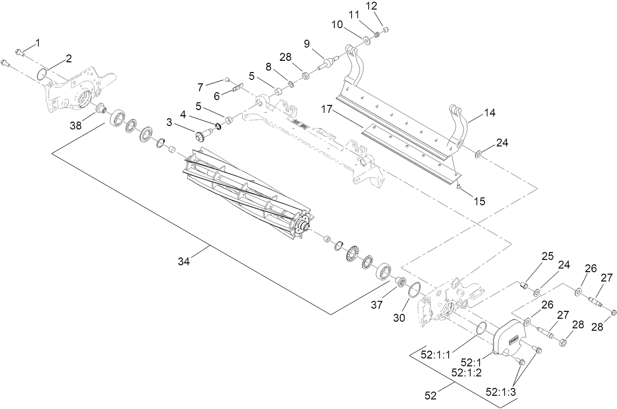 Reel and Bedbar Assembly
