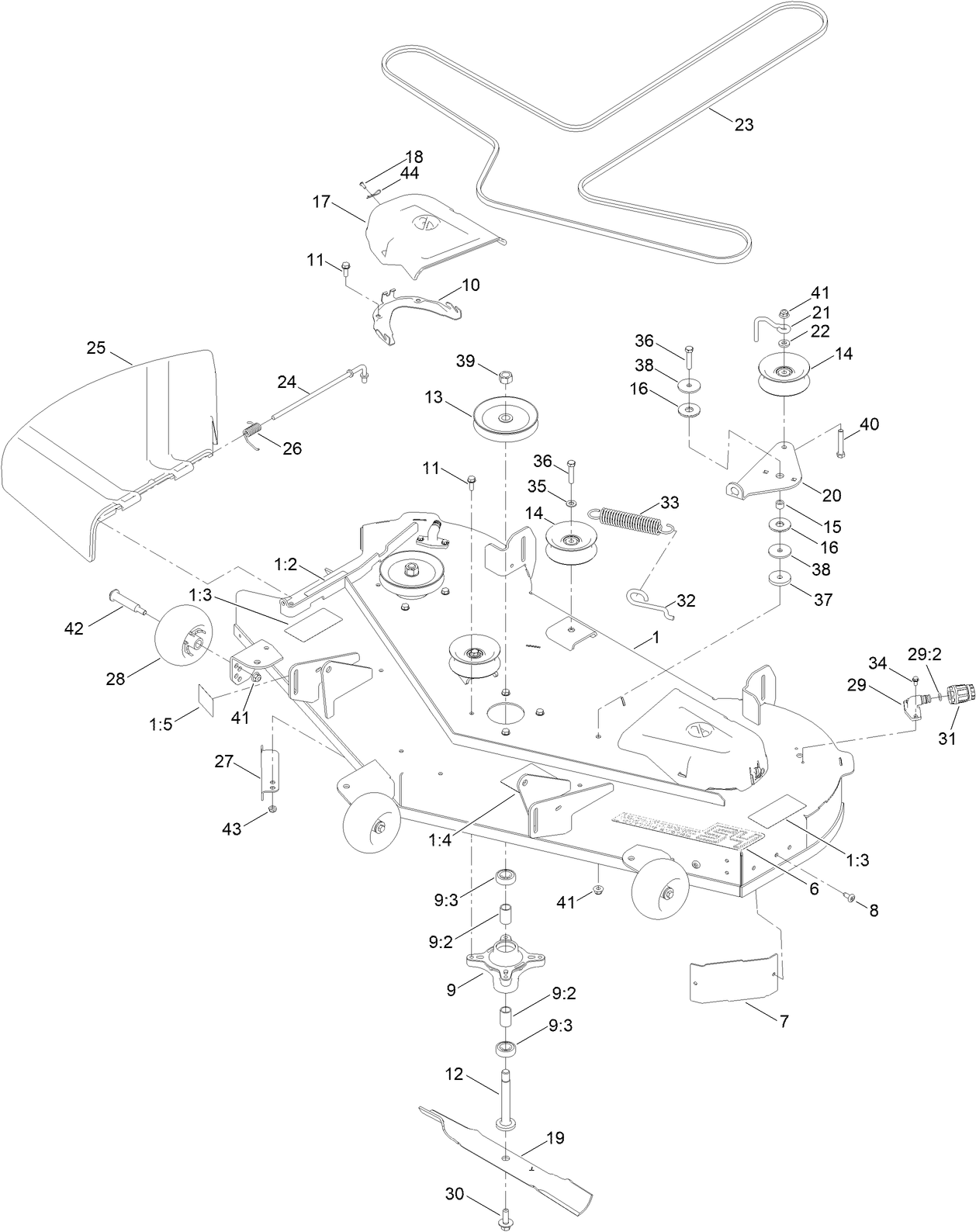 54 Inch Deck and Decal Assembly