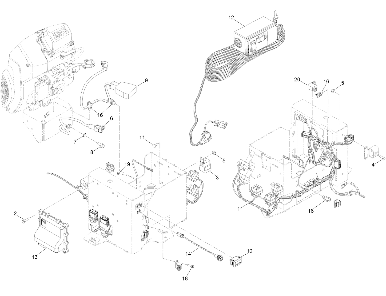 Tethered Control Assembly