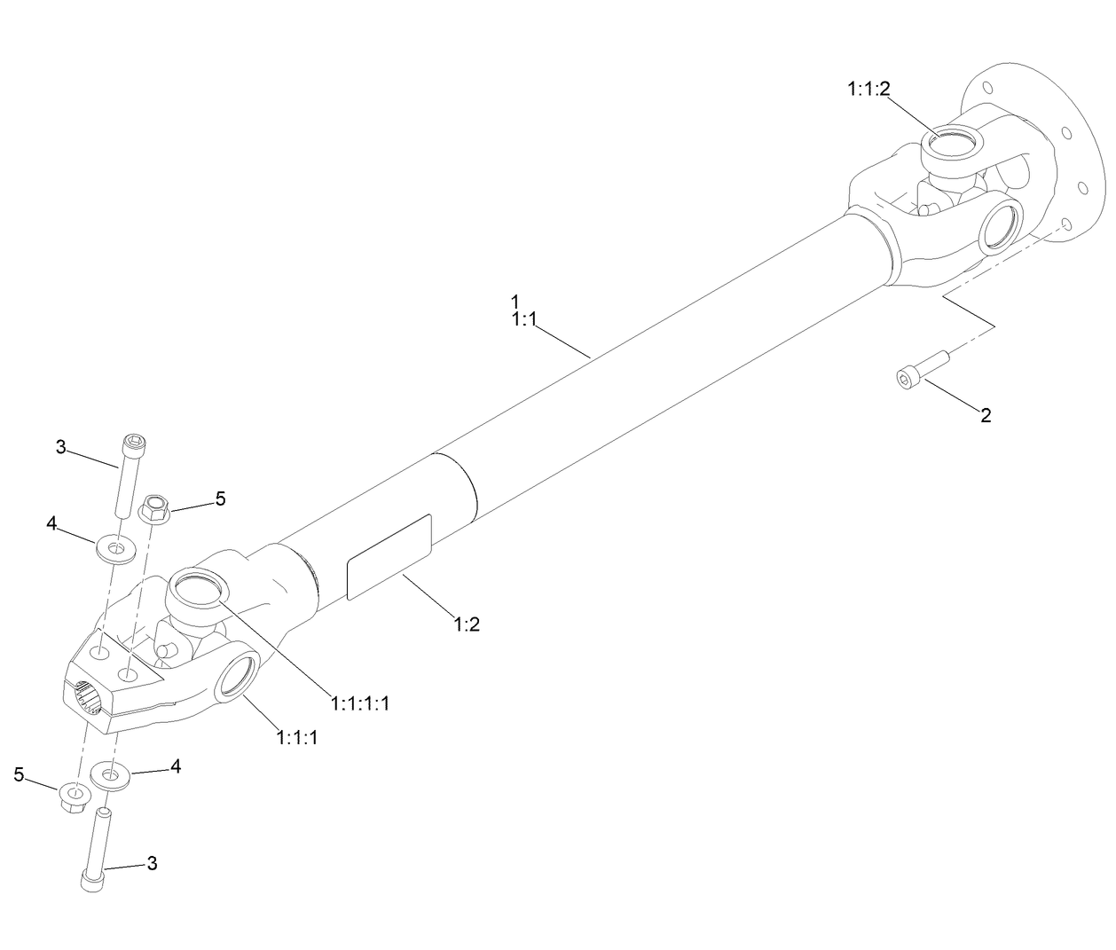 Driveshaft Assembly No. 163-1700SP