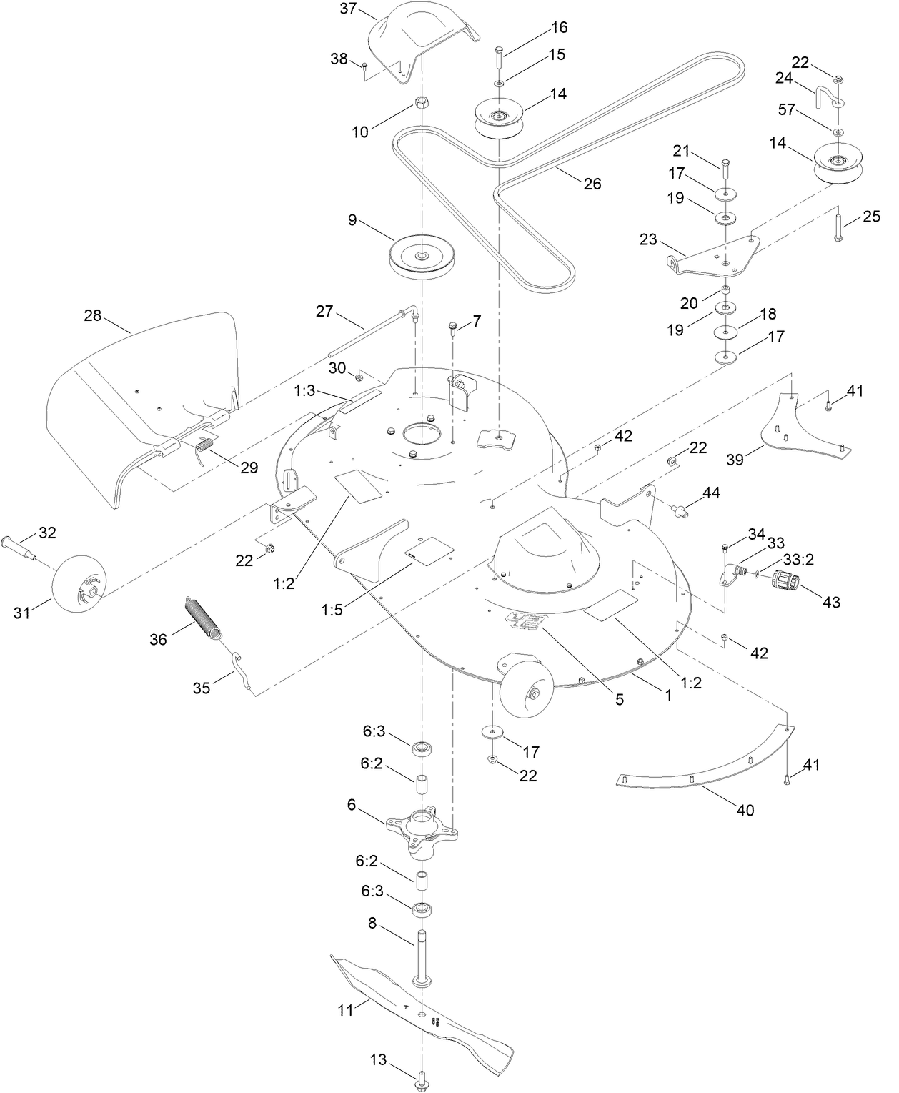 42 Inch Deck and Decal Assembly