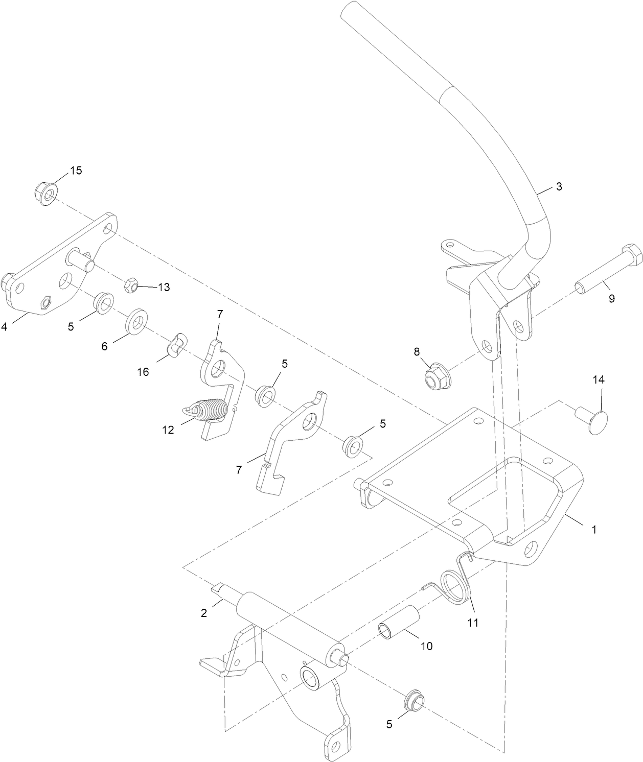 LH Control Handle Assembly No. 144-1421