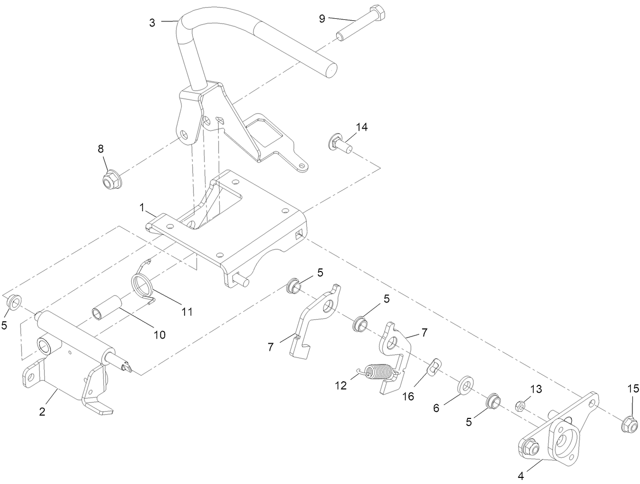 RH Control Handle Assembly No. 144-1422