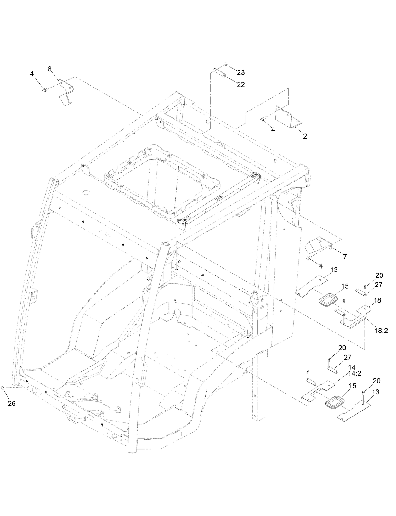 Frame, Mount and Seals Assembly