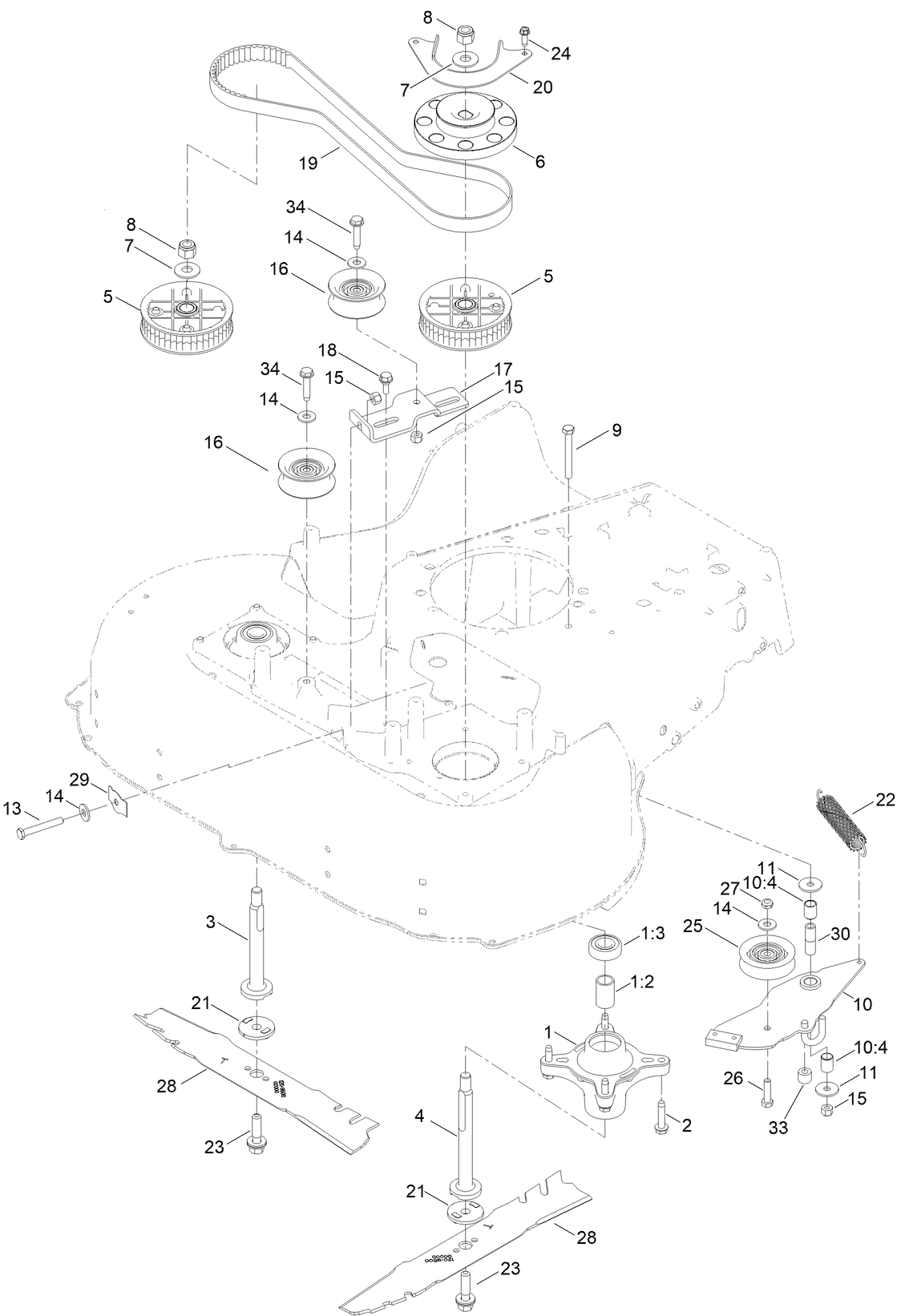 Blade and Spindle Assembly