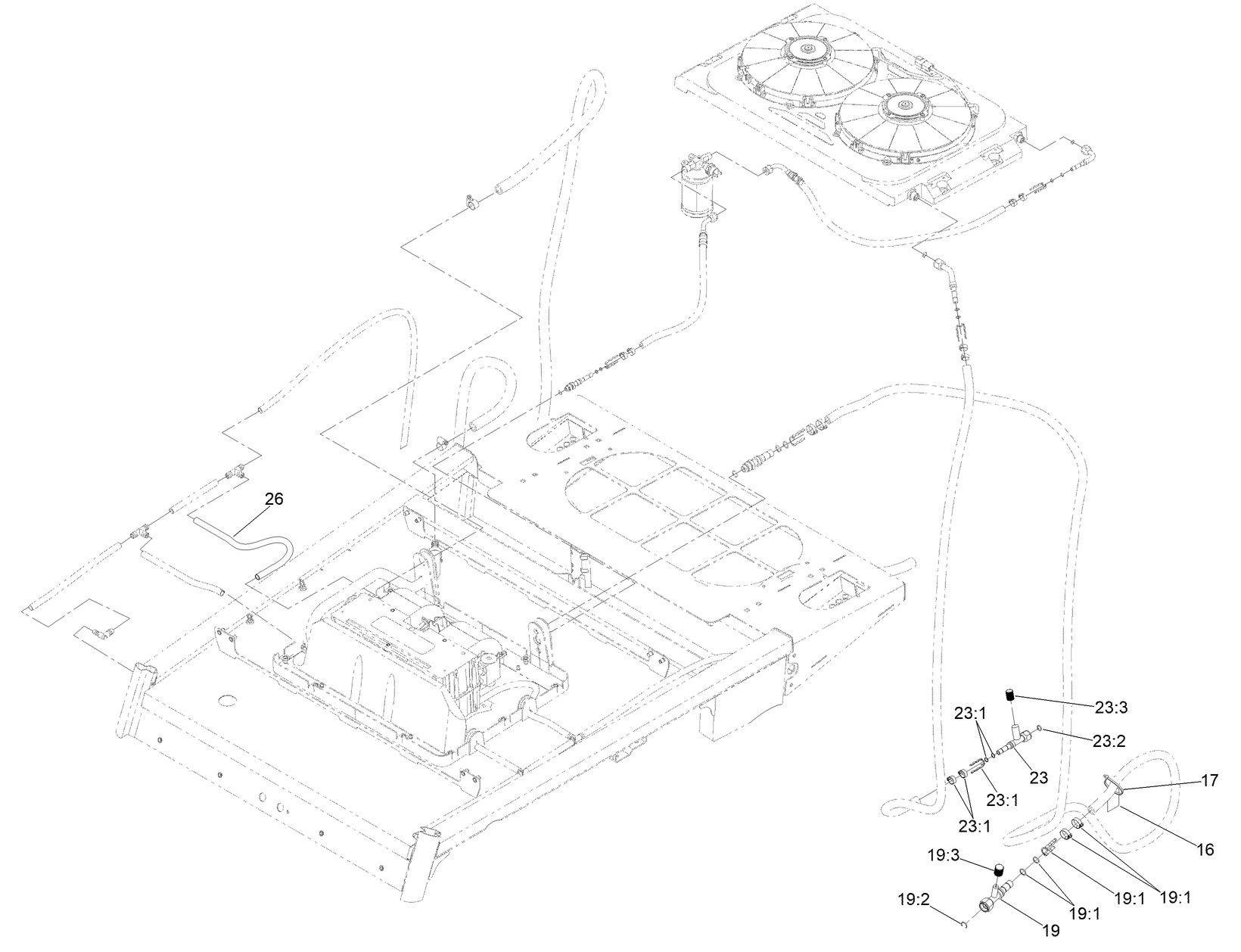 Heat/AC Hose Assembly