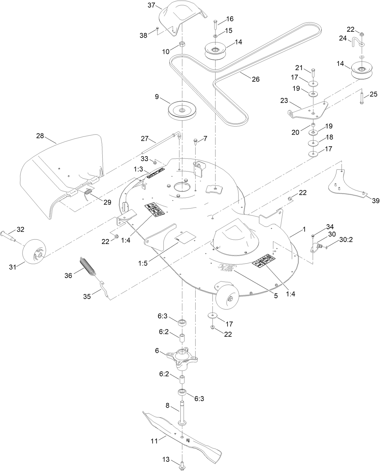 42 Inch Deck and Decal Assembly