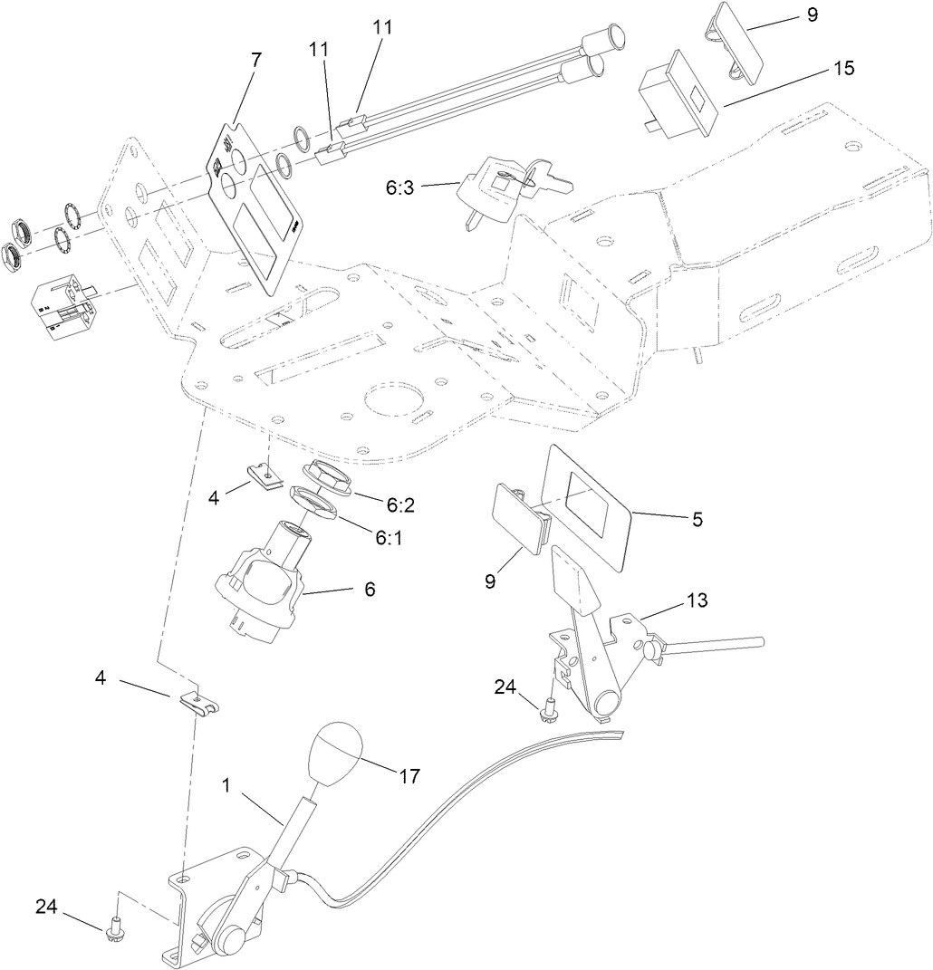 Ignition, Throttle and Choke Control Assembly
