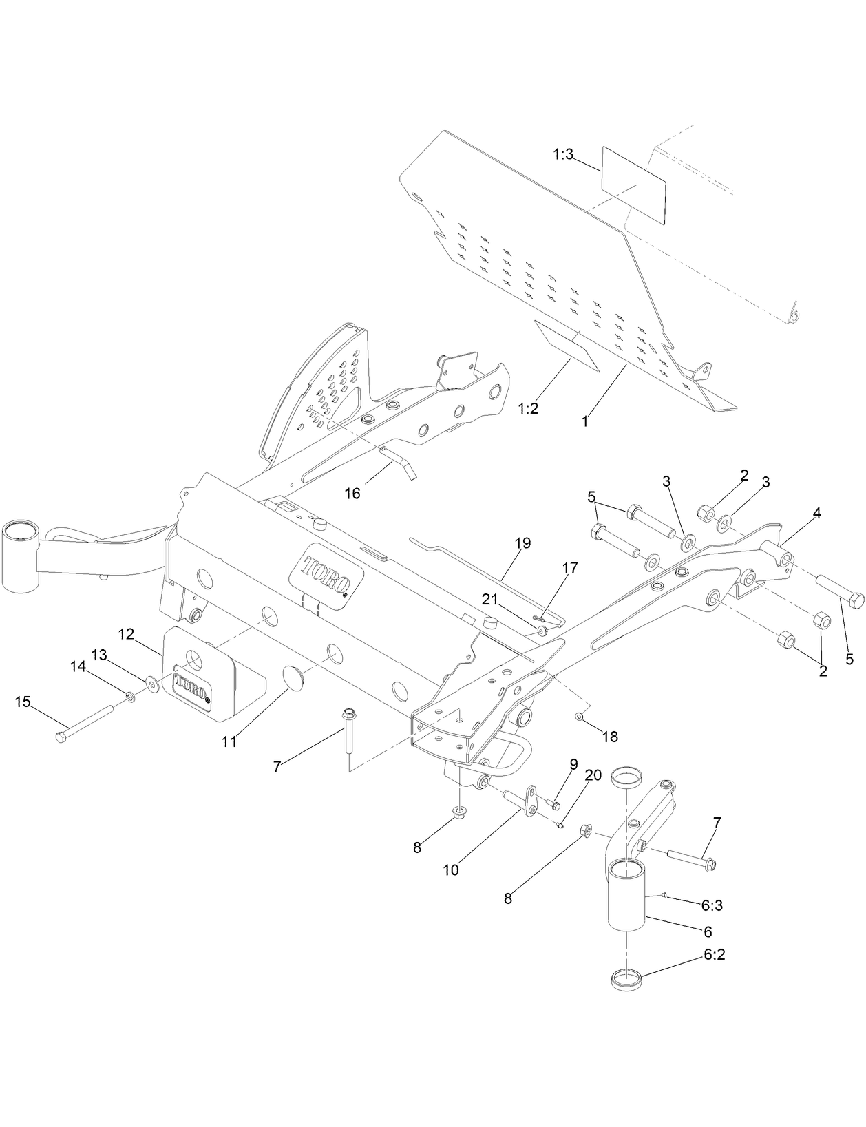 Floorplate and Carrier Frame Assembly