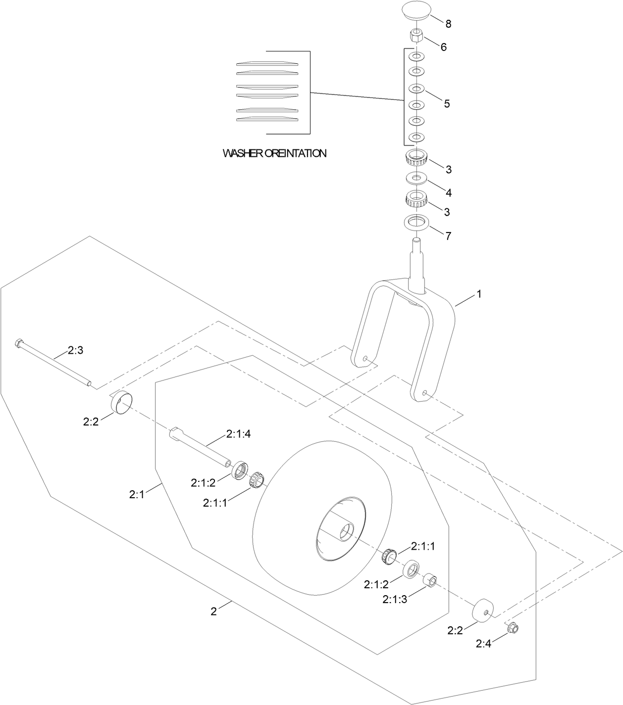 Caster Fork and Wheel Assembly