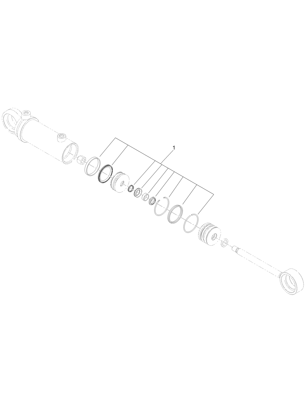 Hydraulic Steer Cylinder Assembly No. 127-6431