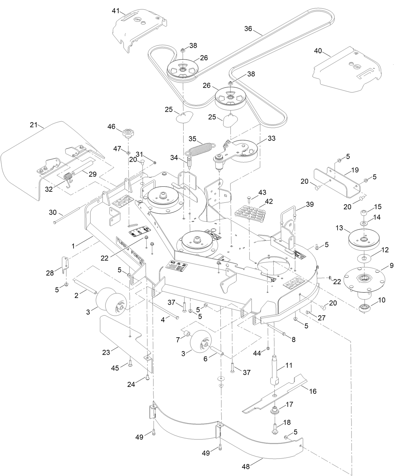 52 Inch Deck Assembly