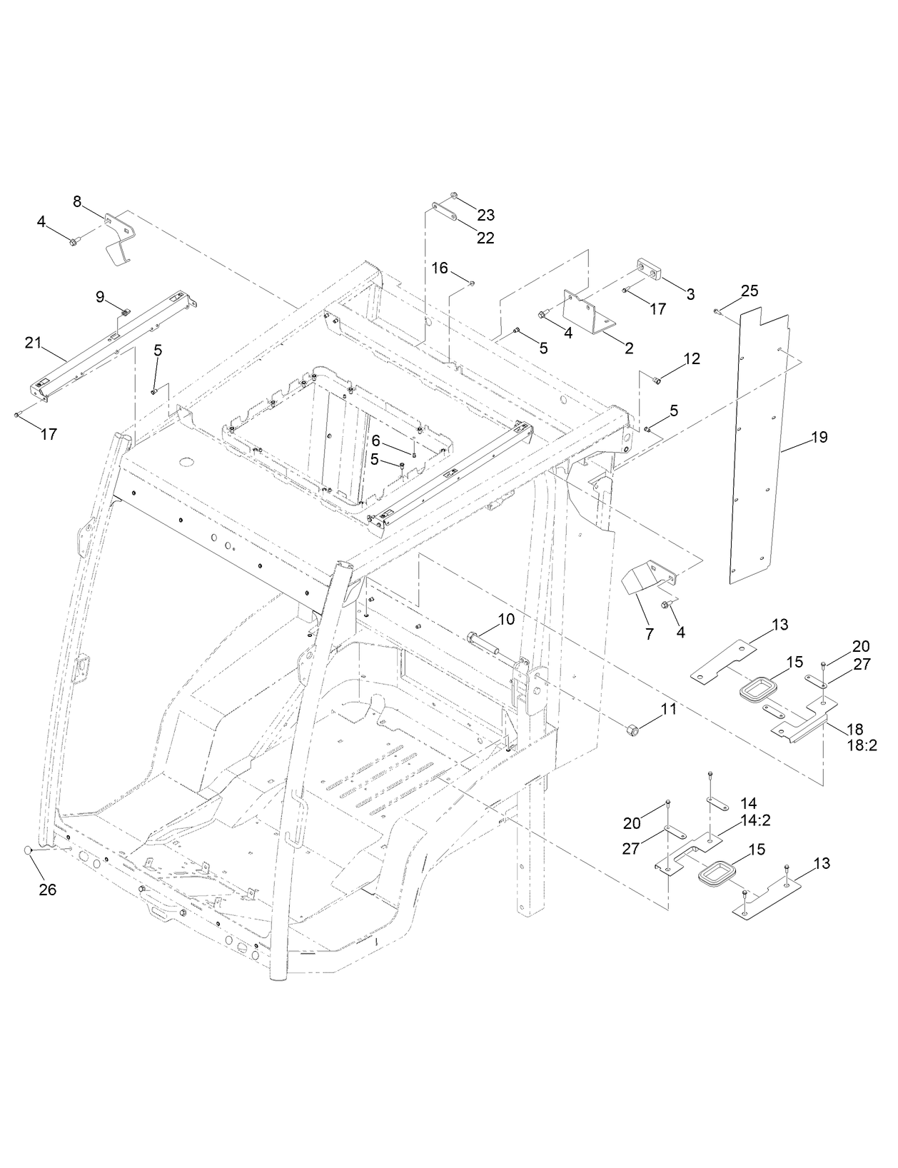 Frame, Mount and Seals Assembly