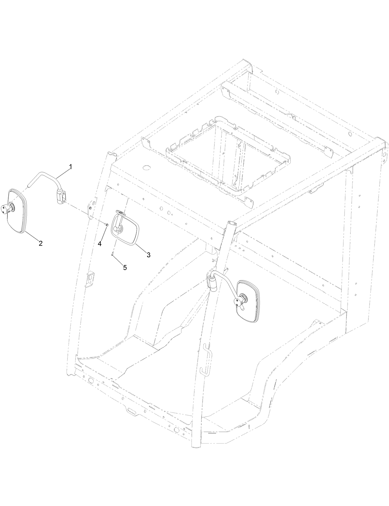 Cab Mirrors Assembly