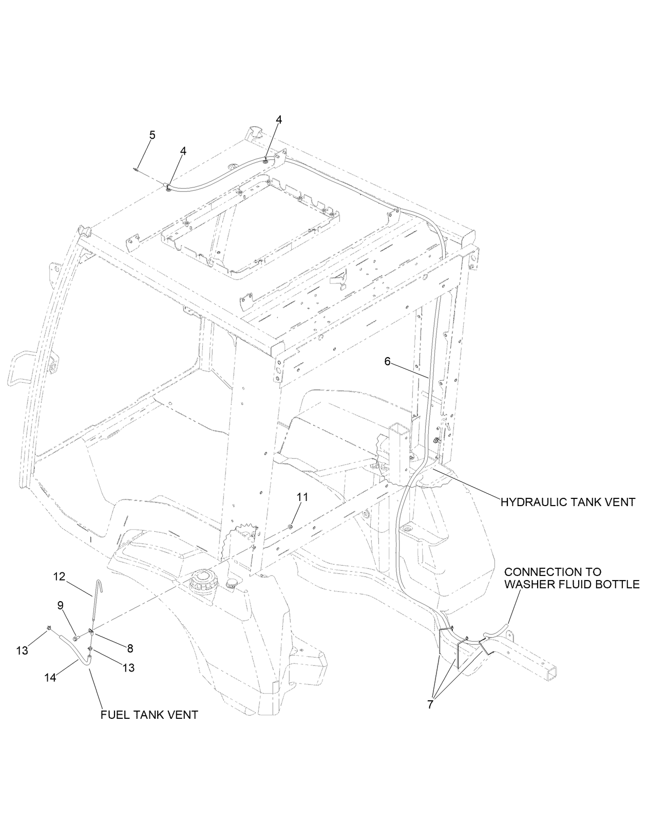 Window Wiper Hose Assembly
