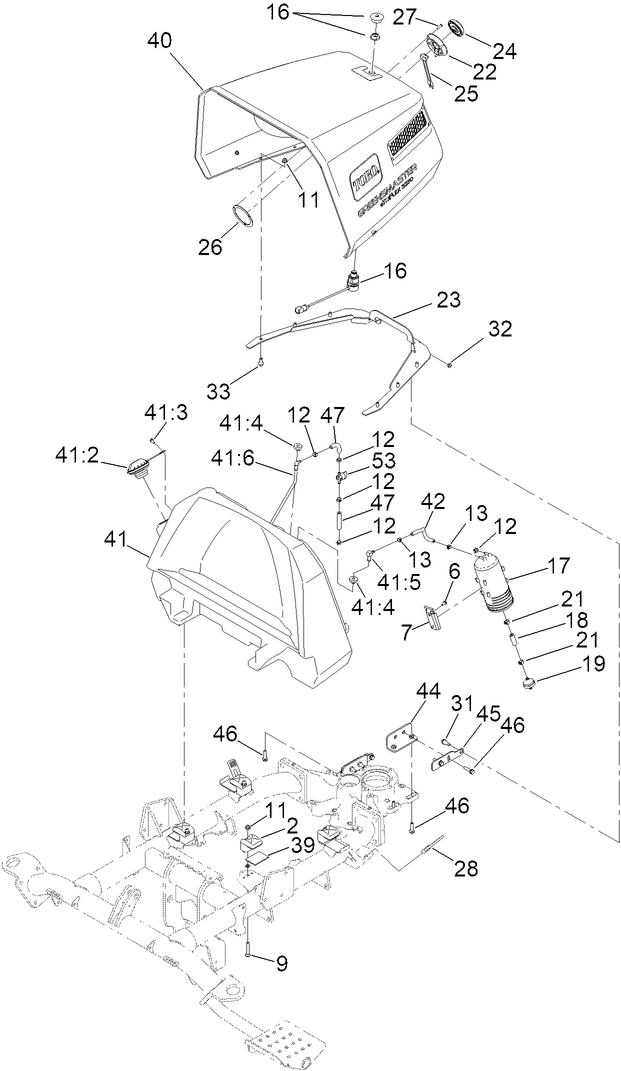 Fuel Tank and Hood Assembly