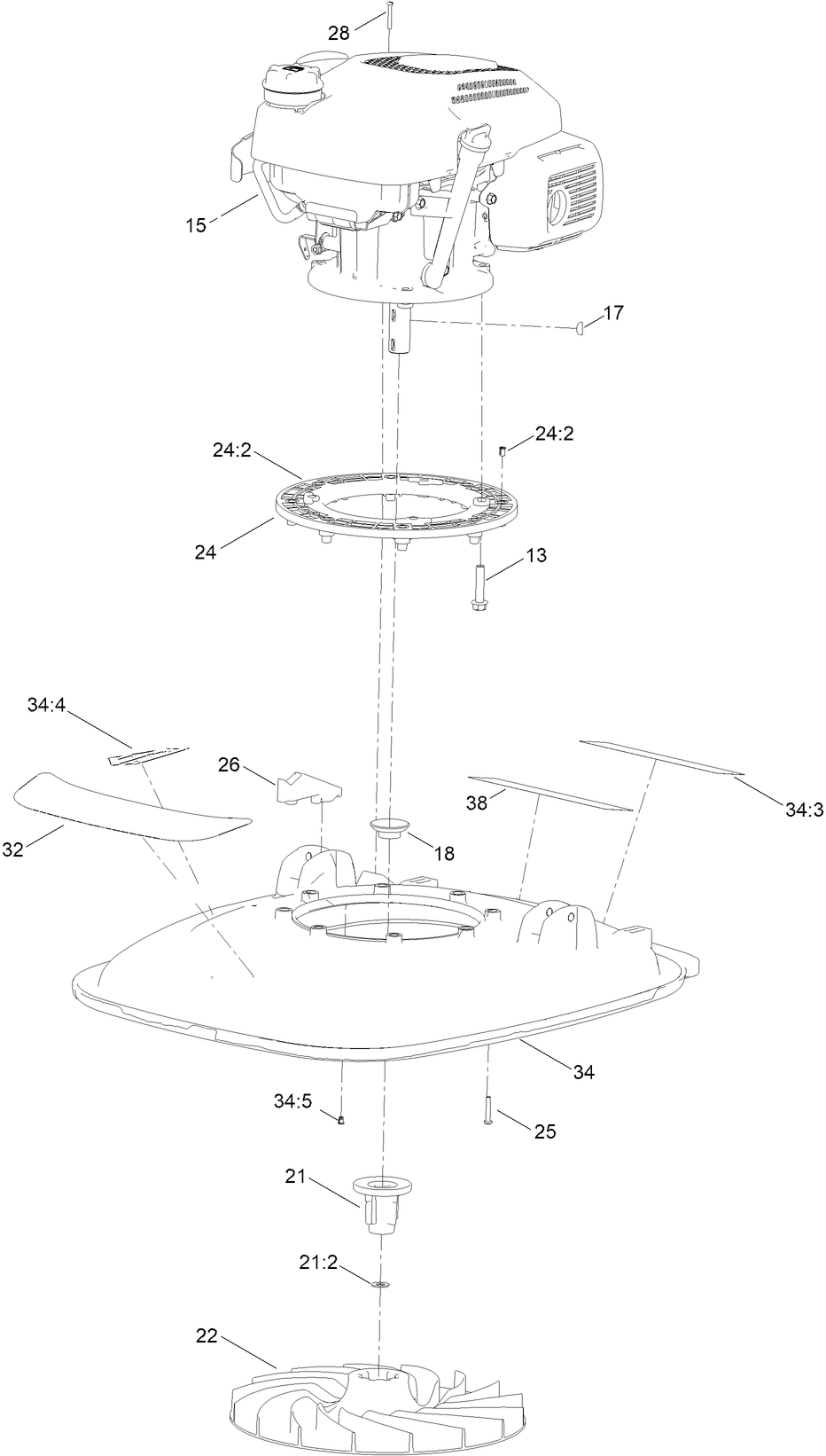 Engine and Deck Assembly