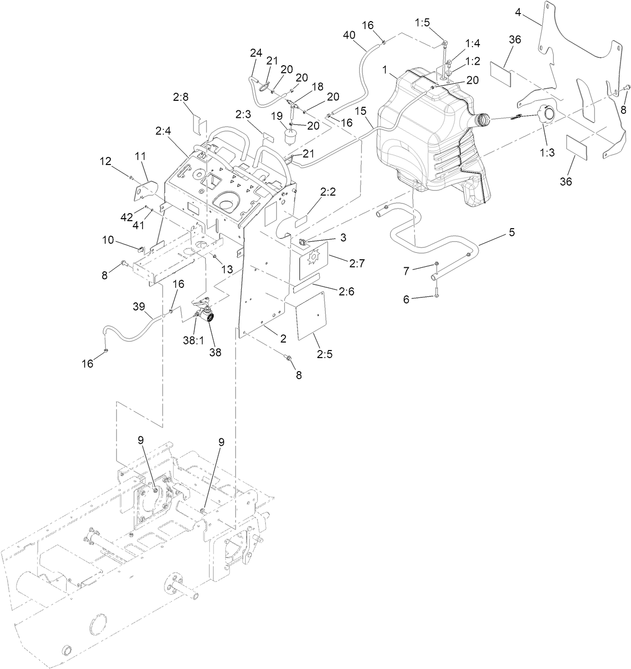 Fuel Tank and Tower Assembly