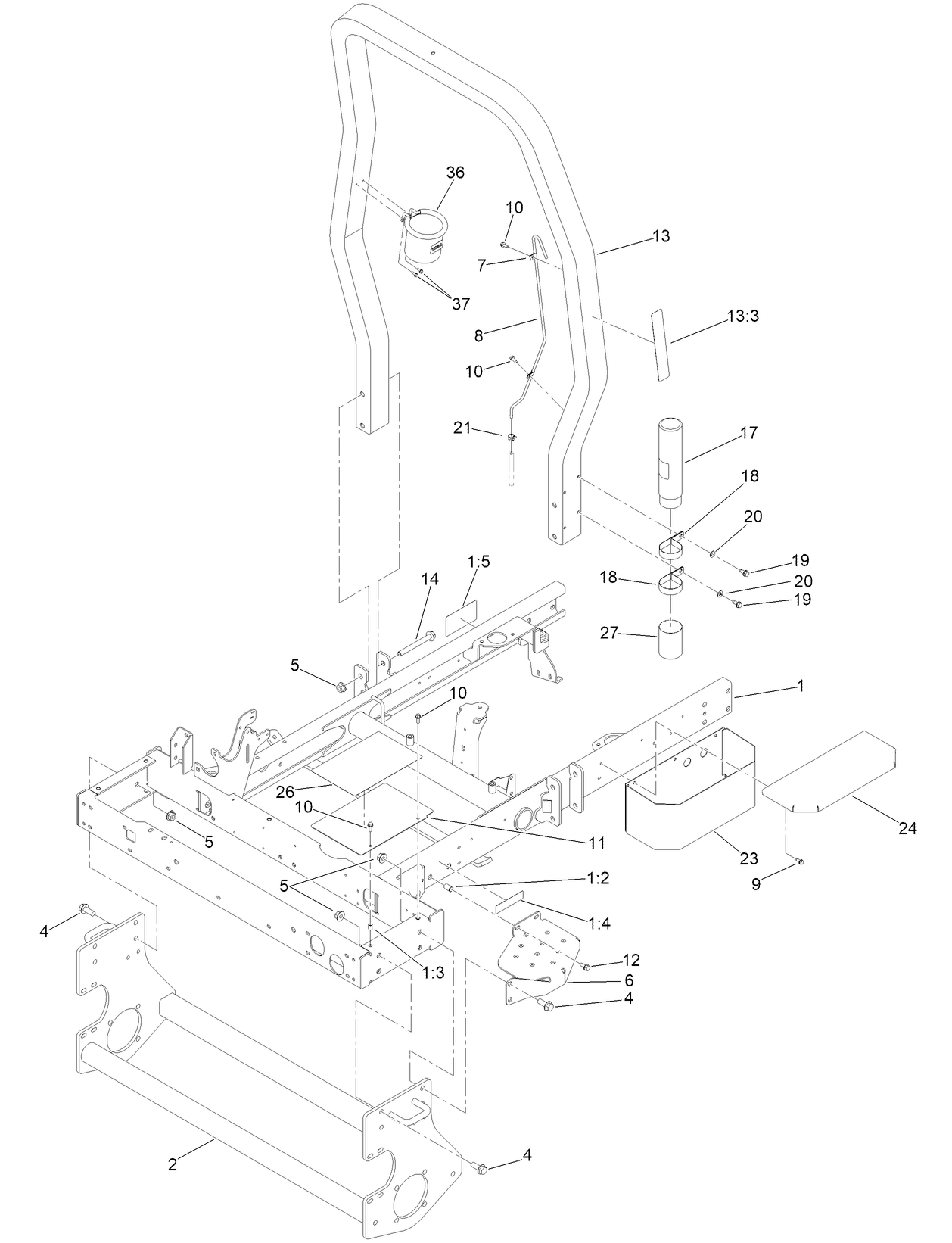 Frame and Roll-Over Protection System Assembly